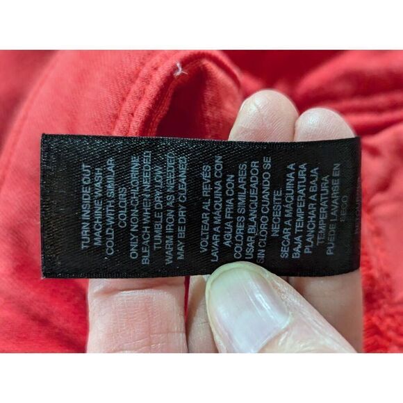 Chico's Women's Orange Solid Mid-Rise So Slimming Cropped Pants Size 1.5 - Picture 7 of 7